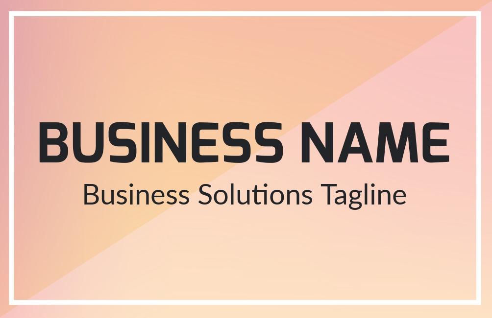 Example business card with white border and pastel background - How to choose the perfect business card size - Image