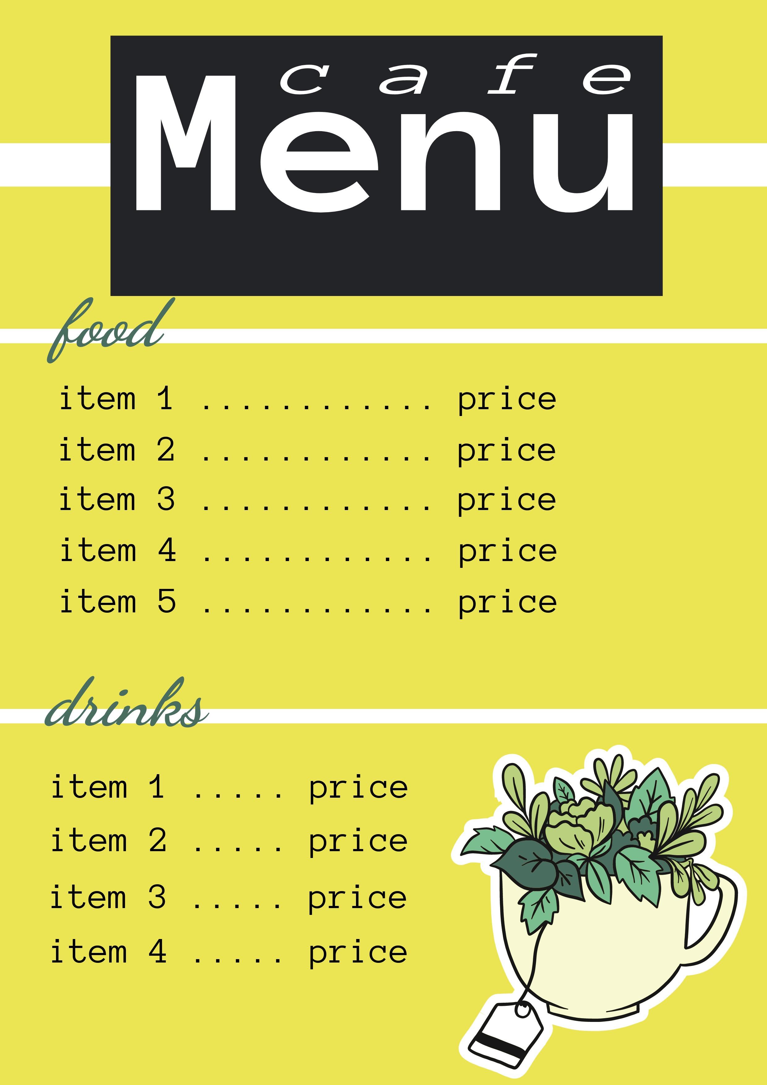 Cafe Menu - 10 clever strategies for restaurant marketing during Covid-19 pandemic - Image