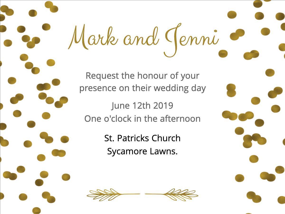 Wedding invitation card - Print and digital design - Image