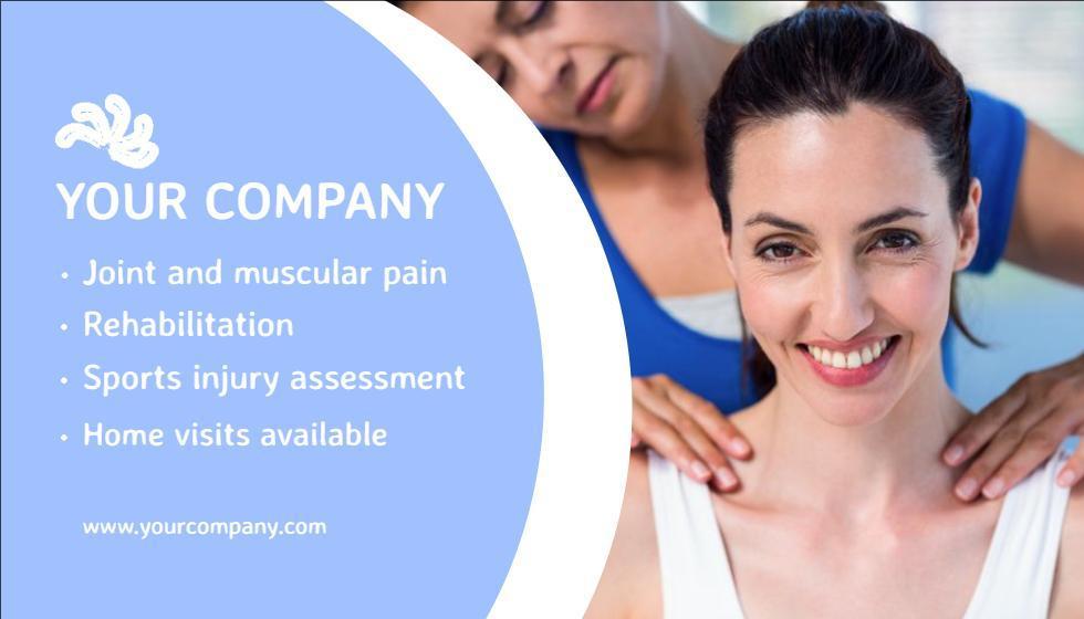 Business card of a company providing physical therapy services - Print and digital design - Image
