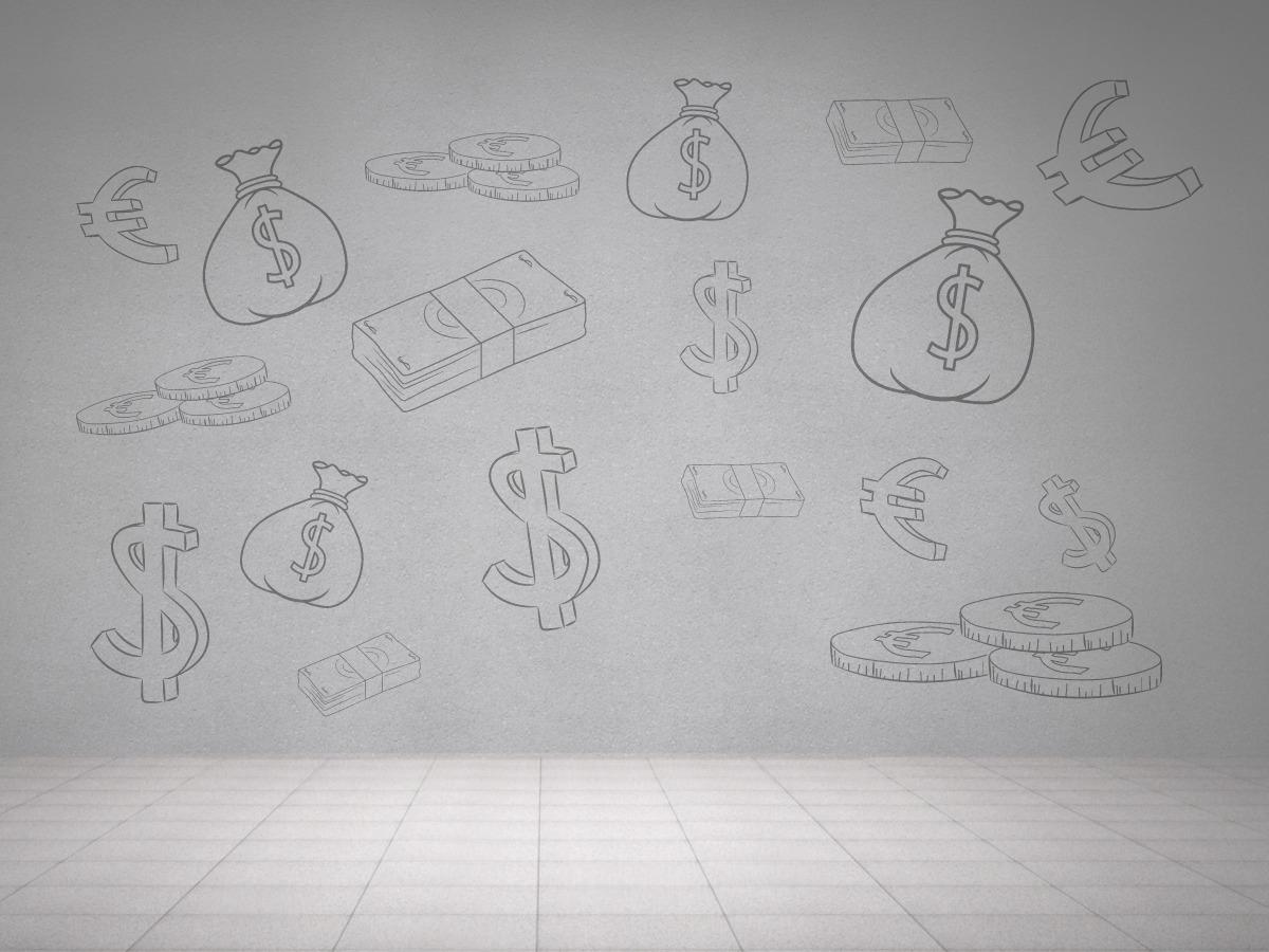 Outline drawings related to money on a white background - Ten types of social media and how your business can benefit from them - Image
