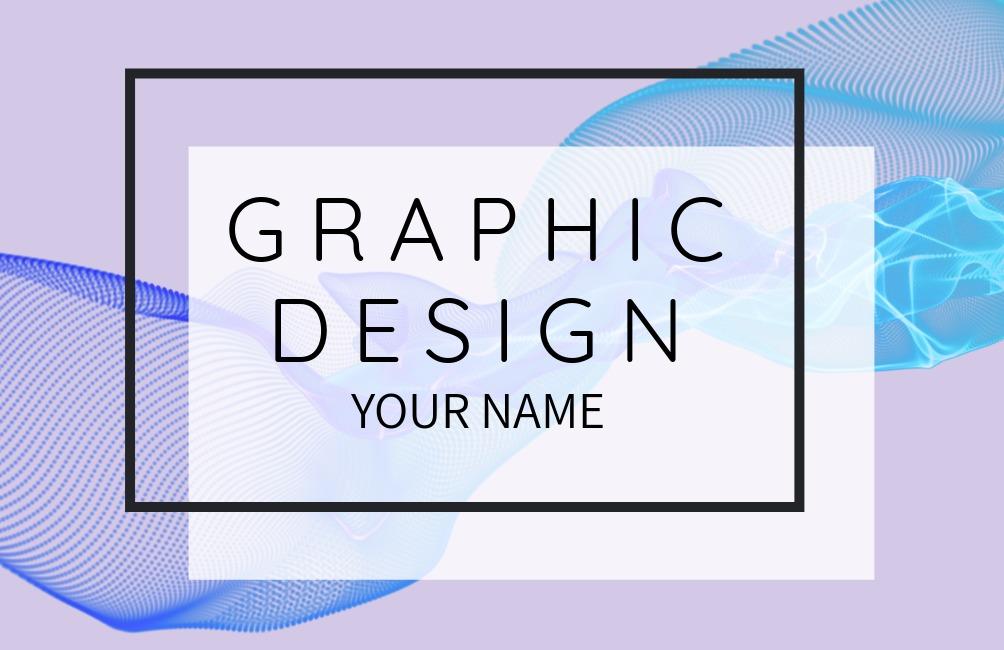 Colorful graphic design business card with name placeholder - Start your business card design with a template - Image