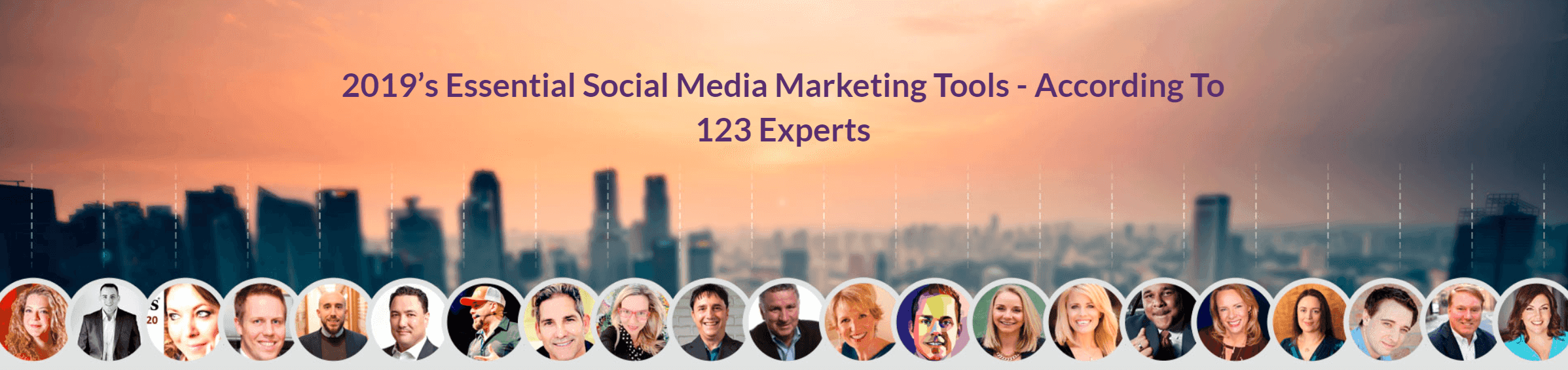 'Essential social media markiting tools' blog cover photo - Tips for round-up blog posts - Image